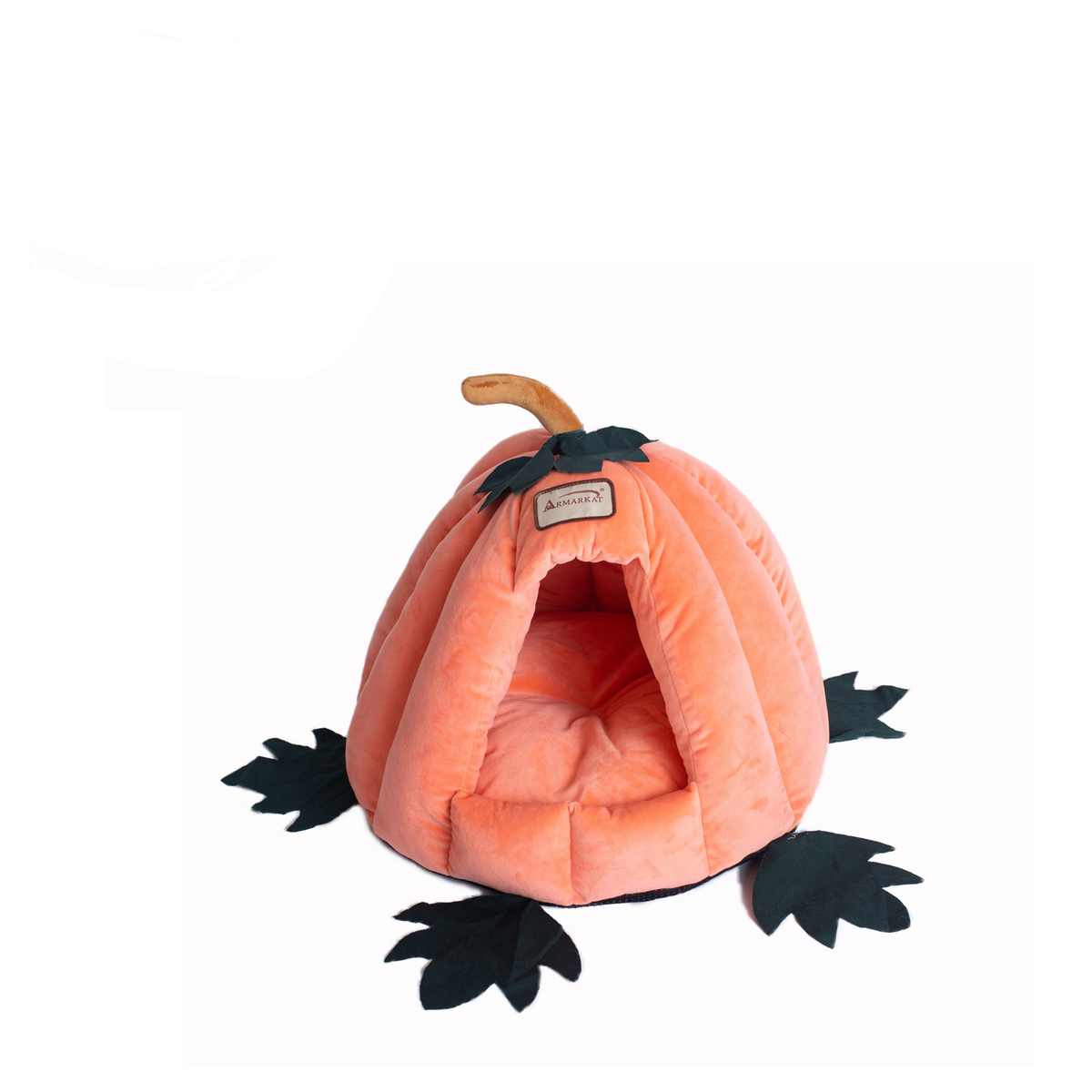 Pumpkin-Shaped Cat Bed