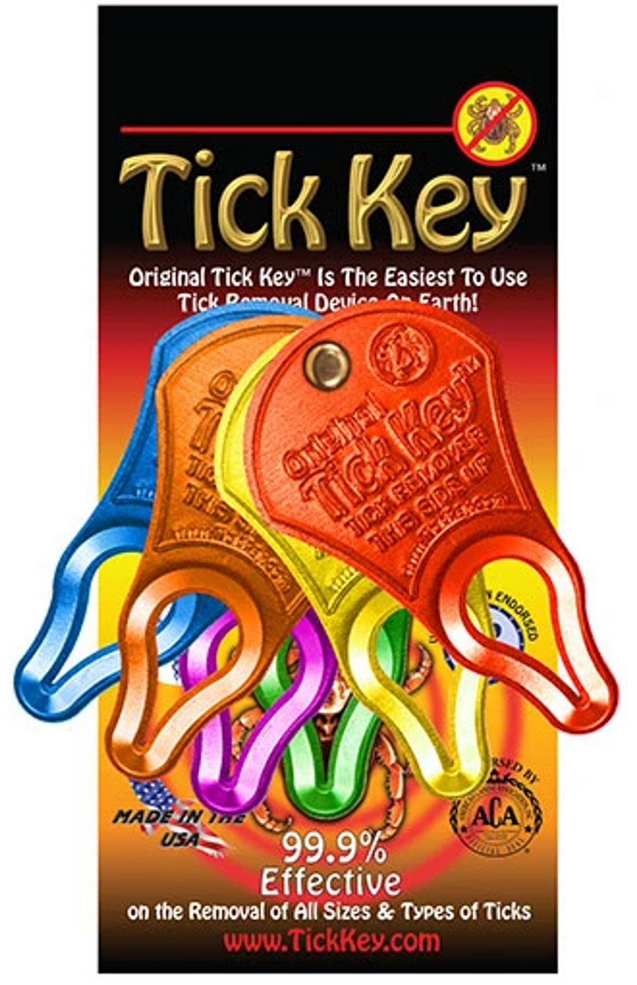Portable Tick Removal Key – Assorted Colors